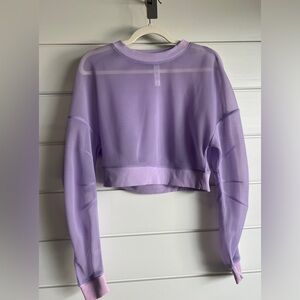 Alo Yoga Purple Sheer Athletic Top Size Small Excellent Condition